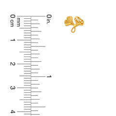 22K Gold Leaf Vine Stud Earrings