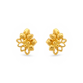 22K Gold Layered Blossom Earrings