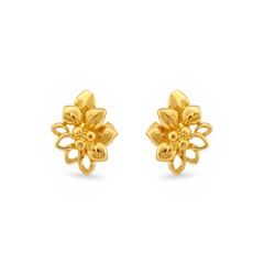 22K Gold Layered Blossom Earrings