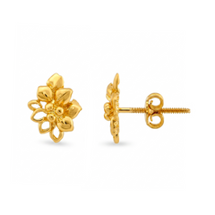 22K Gold Layered Blossom Earrings
