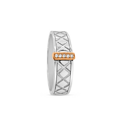 Platinum Rose Gold Diamond Band