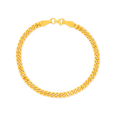 22K Gold Chain Bracelet Lite Cuban