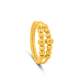 22K Gold Double Layer Ring