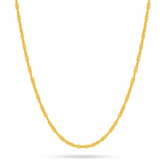22K Gold Lite Disco Chain - 18"
