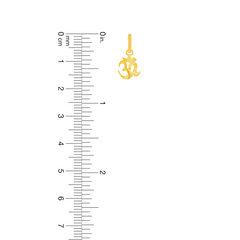 22K Gold "Om" Pendant with Intricate Detailing