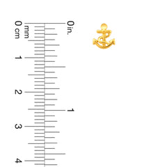 22K Gold Classic Anchor Stud Earrings
