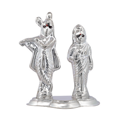 Silver Radha Krishna Idol