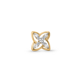 18K Gold Diamond Butterfly Petal Nose Pin