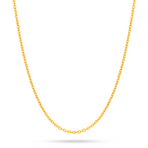 22K Gold Cable Chain - 18"