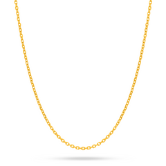 22K Gold Cable Chain - 18"