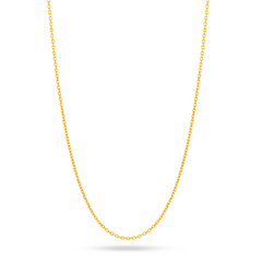 22K Gold Cable Chain - 18"