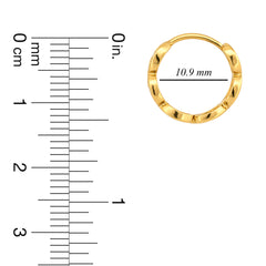 22K Gold Linked Hoop Earrings