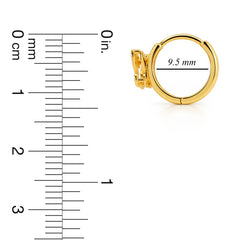 22K Gold Butterfly Hoop Earrings