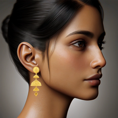 22K Gold Chandelier Jhumkas
