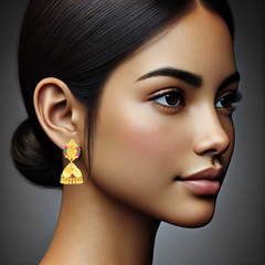 22K Gold Laxmi Jhumkas