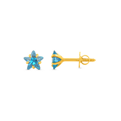 22K Gold Oceanic Starburst Stud Earrings