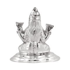 Silver Goddess Lakshmi Idol