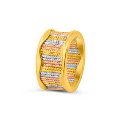 22K Gold Tri-Tone Ring