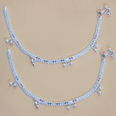 Silver Multi Accent Anklets
