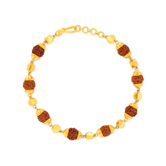 22K Gold Sacred Rudraksha Bracelet