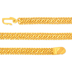 22K Gold Handmade V Link Bracelet