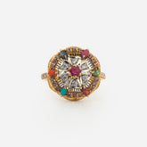 22K Gold Multicolor Ring