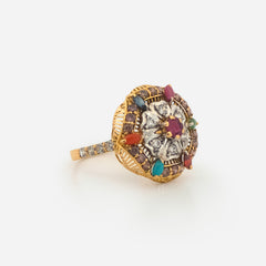 22K Gold Multicolor Ring