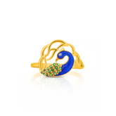 22K Gold Peacock Ring