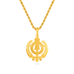 22K Gold Khanda Pendant