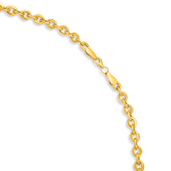 18K Gold Rolo Link Chain - 21.5"