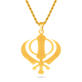22K Gold Khanda Pendant
