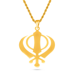 22K Gold Khanda Pendant