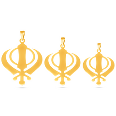 22K Gold Khanda Pendant