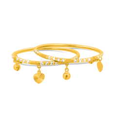 22K Gold Dual-Tone Baby Bangles Bracelet