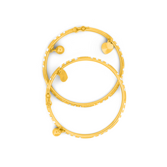 22K Gold Dual-Tone Baby Bangles Bracelet