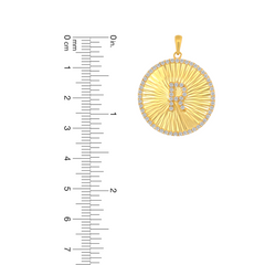 22K Gold Gleaming Initial "R" Pendant