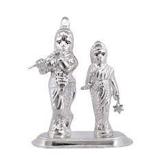 Silver Radha Krishna Idol