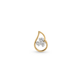18K Gold Pear Drop Diamond Nose Pin