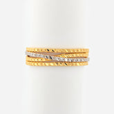 22K Gold Twisted Layer Ring