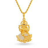 22K Gold Goddess Lakshmi Pendant