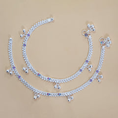 Silver Festive Drop Anklets