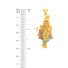 22K Gold Lord Krishna Pendant