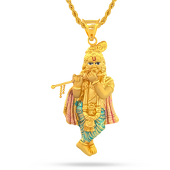 22K Gold Lord Krishna Pendant