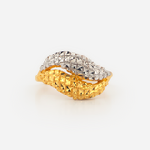 22K Gold Double Bombè Ring