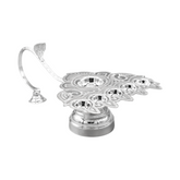 Silver Aarti Diya Stand