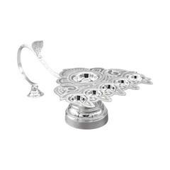 Silver Aarti Diya Stand