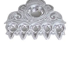 Silver Aarti Diya Stand