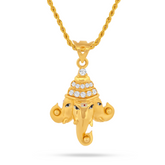 22K Gold Divine Lord Ganesha Pendant
