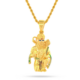 22K Gold Divine Lord Hanuman Pendant