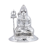 Silver Shiva with Trishul Idol